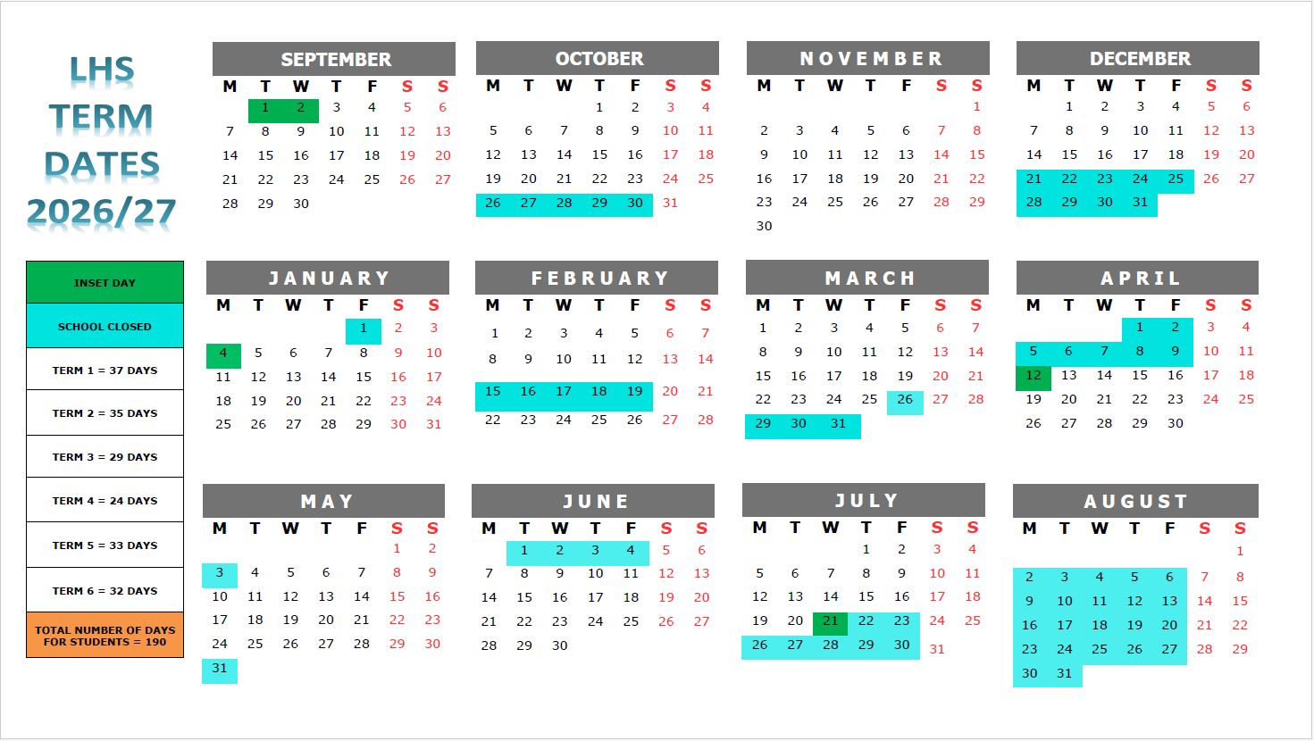 LHS Calendar 26 27